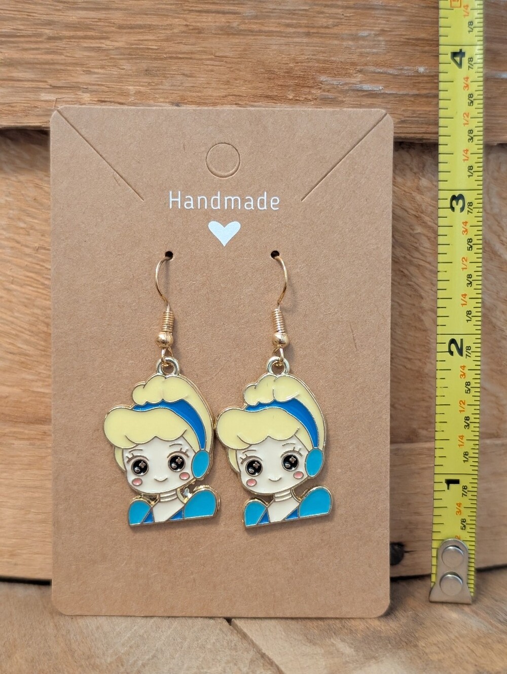 Disney's Cinderella Enamel Metal Earrings NEW
